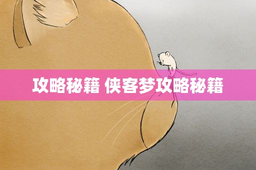 攻略秘籍 侠客梦攻略秘籍