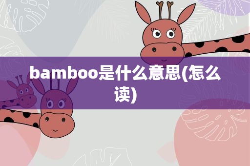 bamboo是什么意思(怎么读)