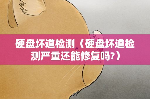 硬盘坏道检测（硬盘坏道检测严重还能修复吗?）