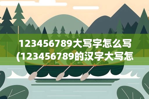 123456789大写字怎么写(123456789的汉字大写怎么写的)