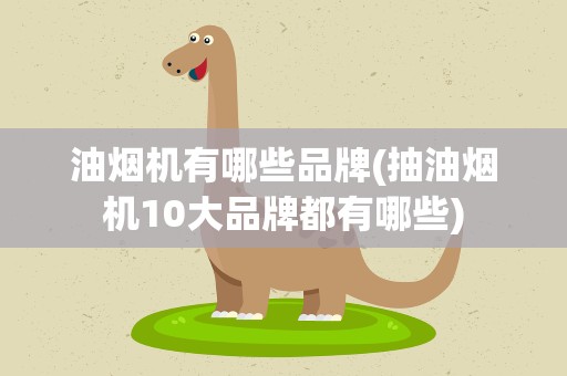 油烟机有哪些品牌(抽油烟机10大品牌都有哪些)