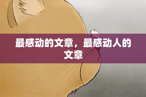 最感动的文章，最感动人的文章