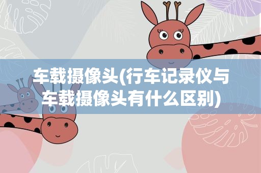 车载摄像头(行车记录仪与车载摄像头有什么区别)