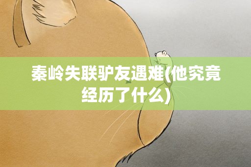 秦岭失联驴友遇难(他究竟经历了什么)