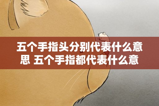 五个手指头分别代表什么意思 五个手指都代表什么意思