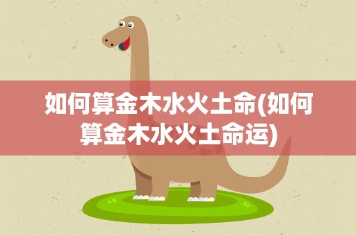 如何算金木水火土命(如何算金木水火土命运)