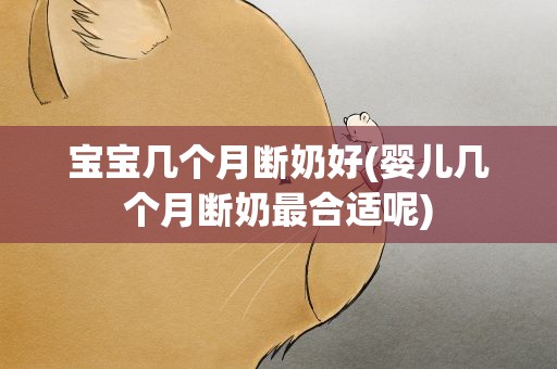 宝宝几个月断奶好(婴儿几个月断奶最合适呢)