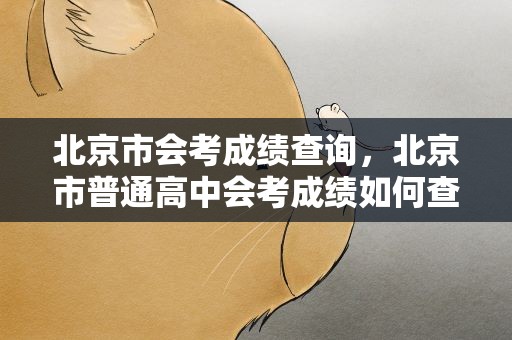 北京市会考成绩查询，北京市普通高中会考成绩如何查询