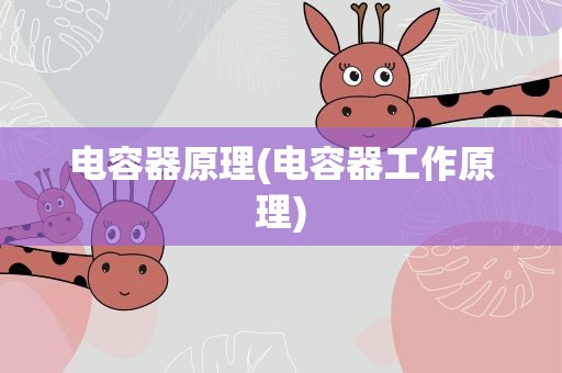 电容器原理(电容器工作原理)