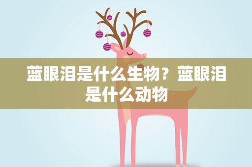 蓝眼泪是什么生物？蓝眼泪是什么动物