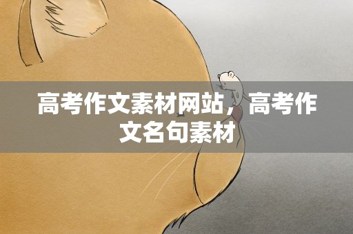 高考作文素材网站，高考作文名句素材