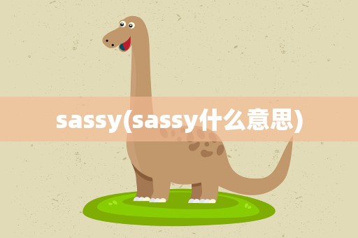 sassy(sassy什么意思)