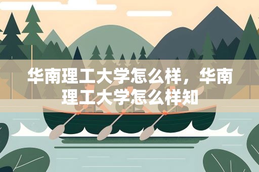华南理工大学怎么样，华南理工大学怎么样知
