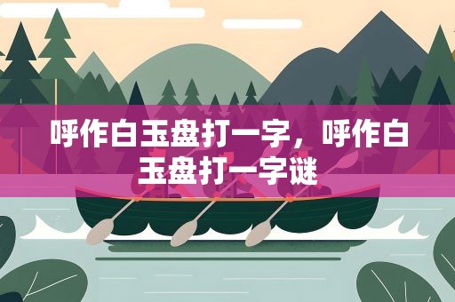 呼作白玉盘打一字，呼作白玉盘打一字谜