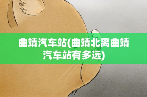 曲靖汽车站(曲靖北离曲靖汽车站有多远)