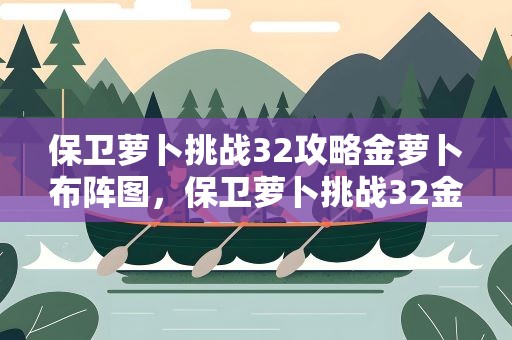 保卫萝卜挑战32攻略金萝卜布阵图，保卫萝卜挑战32金萝卜图文攻略