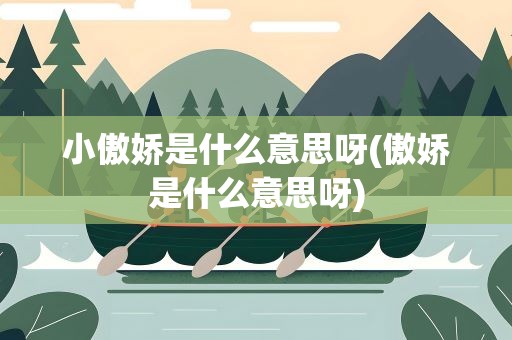 小傲娇是什么意思呀(傲娇是什么意思呀)