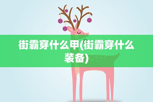 街霸穿什么甲(街霸穿什么装备)