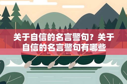 关于自信的名言警句？关于自信的名言警句有哪些
