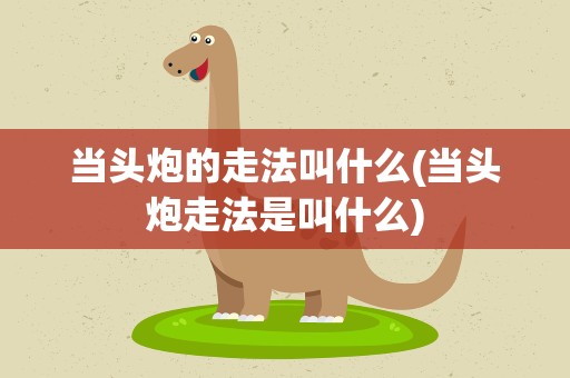 当头炮的走法叫什么(当头炮走法是叫什么)