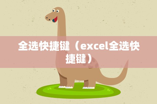 全选快捷键（excel全选快捷键）