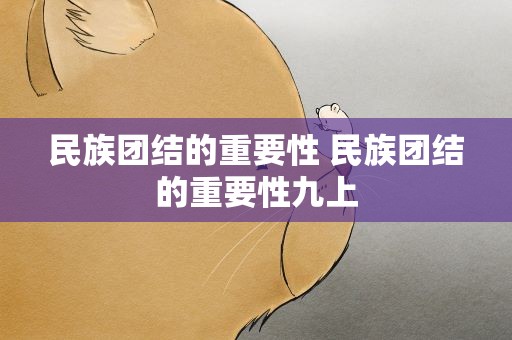 民族团结的重要性 民族团结的重要性九上