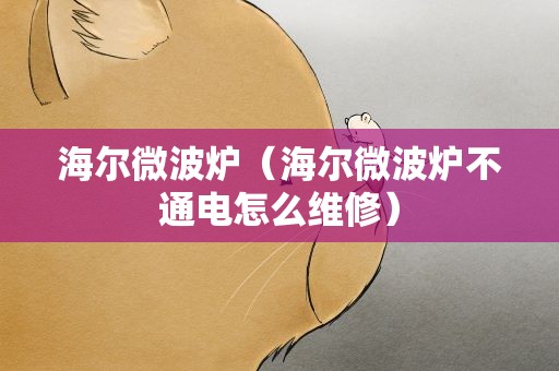 海尔微波炉（海尔微波炉不通电怎么维修）