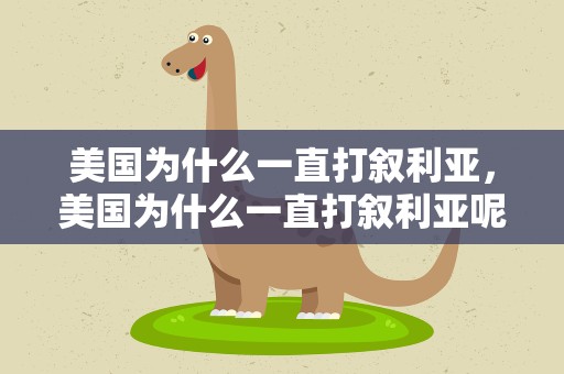 美国为什么一直打叙利亚，美国为什么一直打叙利亚呢