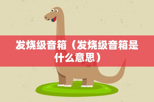 发烧级音箱（发烧级音箱是什么意思）