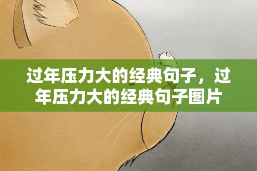 过年压力大的经典句子，过年压力大的经典句子图片