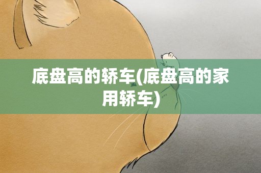 底盘高的轿车(底盘高的家用轿车)