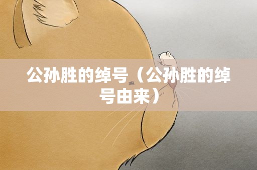 公孙胜的绰号（公孙胜的绰号由来）
