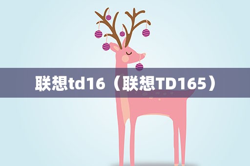 联想td16（联想TD165）