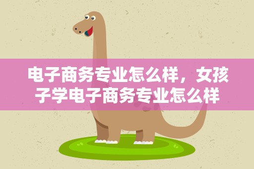 电子商务专业怎么样，女孩子学电子商务专业怎么样