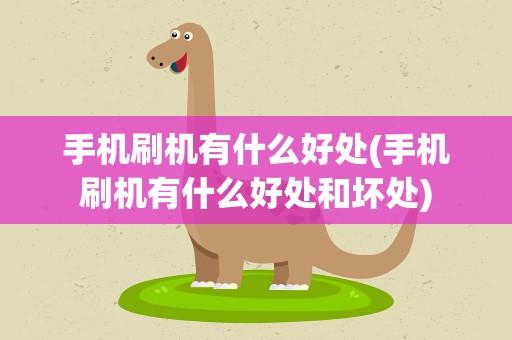 手机刷机有什么好处(手机刷机有什么好处和坏处)