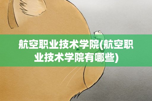 航空职业技术学院(航空职业技术学院有哪些)