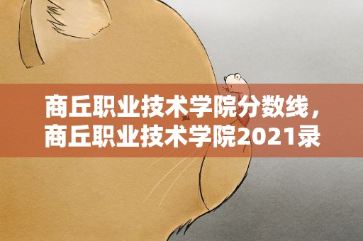 商丘职业技术学院分数线，商丘职业技术学院2021录取分数线