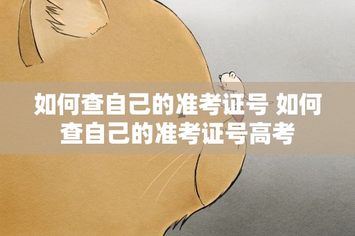 如何查自己的准考证号 如何查自己的准考证号高考