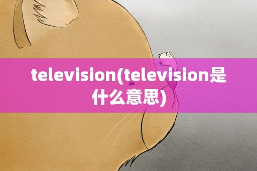television(television是什么意思)