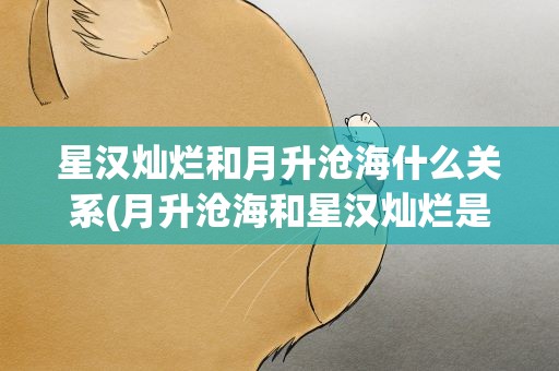 星汉灿烂和月升沧海什么关系(月升沧海和星汉灿烂是什么关系)