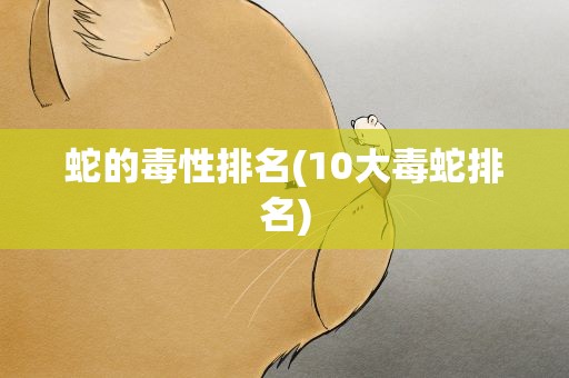 蛇的毒性排名(10大毒蛇排名)