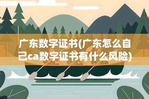 广东数字证书(广东怎么自己ca数字证书有什么风险)