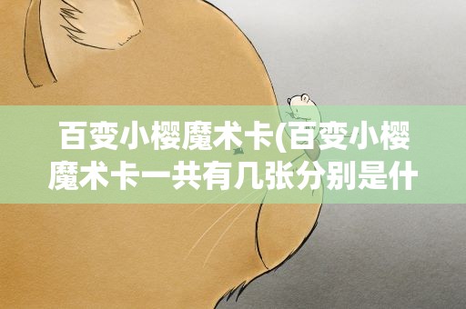 百变小樱魔术卡(百变小樱魔术卡一共有几张分别是什么)