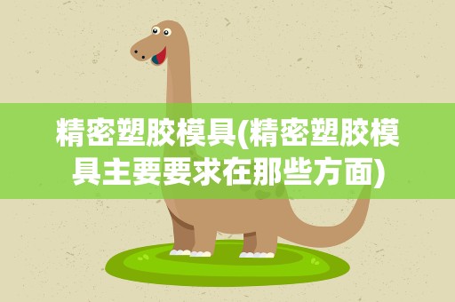精密塑胶模具(精密塑胶模具主要要求在那些方面)