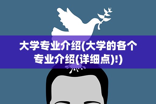大学专业介绍(大学的各个专业介绍(详细点)!)