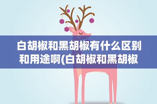 白胡椒和黑胡椒有什么区别和用途啊(白胡椒和黑胡椒有什么区别和用途)