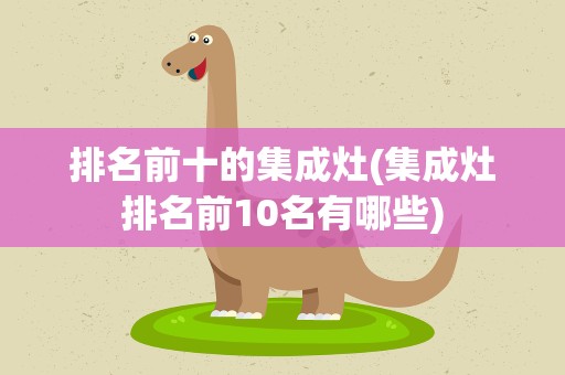 排名前十的集成灶(集成灶排名前10名有哪些)