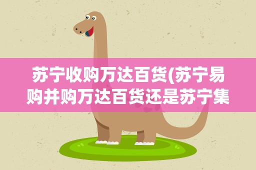 苏宁收购万达百货(苏宁易购并购万达百货还是苏宁集团)