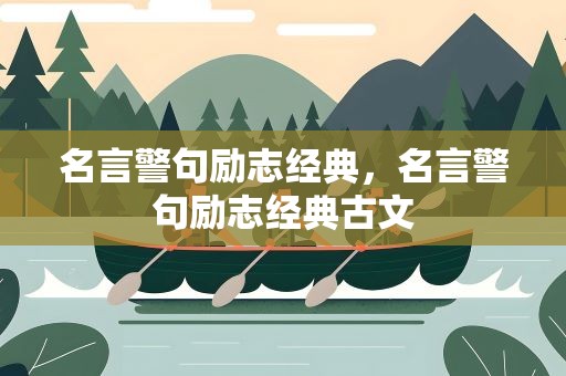 名言警句励志经典，名言警句励志经典古文