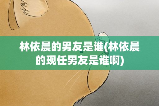 林依晨的男友是谁(林依晨的现任男友是谁啊)
